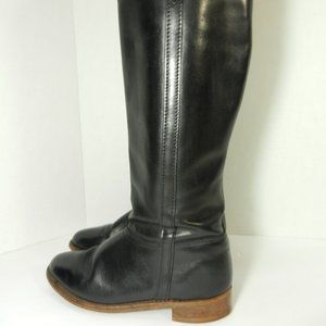 Dexter: Black Riding Boots Size 7 Vtg - image 1